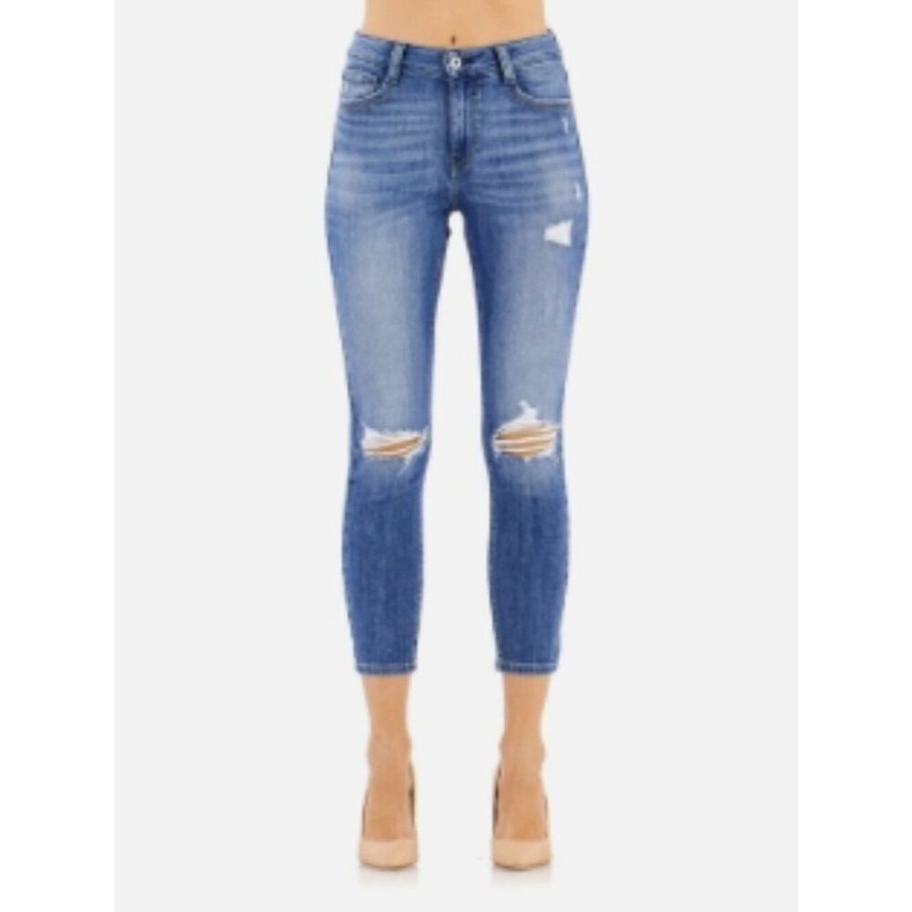 Like New! Morrison The Surfer Girl Distressed Mid Wash Skinny Jeans in 27